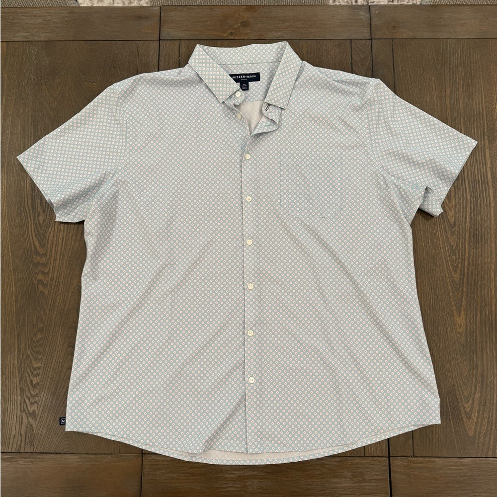 Men’s Mizzen+Main short sleeve button down shirt, XXL